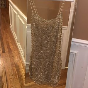 Oh Polly glittery gold dress